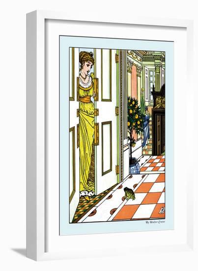 The Frog Prince, Greeting the Frog, c.1900-Walter Crane-Framed Art Print