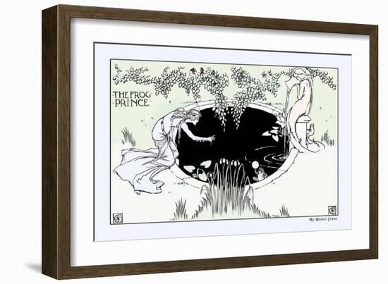 The Frog Prince, The Fountain, c.1900-Walter Crane-Framed Art Print