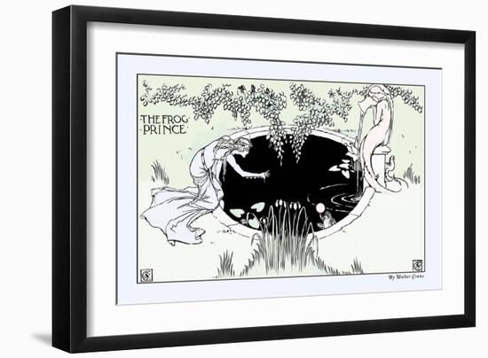 The Frog Prince, The Fountain, c.1900-Walter Crane-Framed Art Print