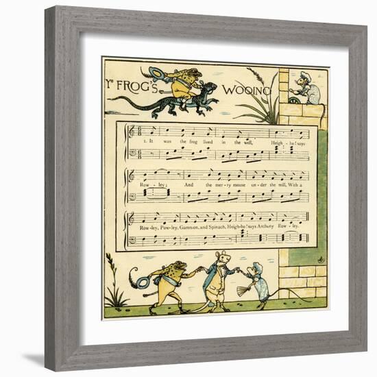 The frog's wooing-Walter Crane-Framed Giclee Print