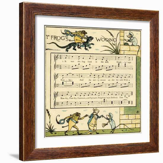 The frog's wooing-Walter Crane-Framed Giclee Print