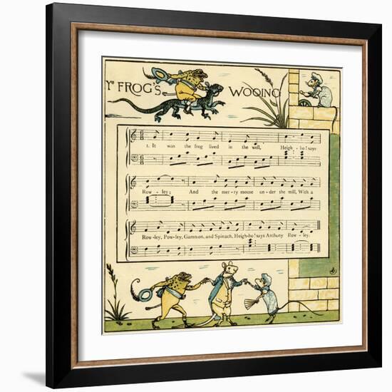 The frog's wooing-Walter Crane-Framed Giclee Print