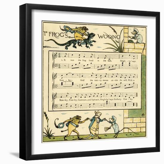 The frog's wooing-Walter Crane-Framed Giclee Print