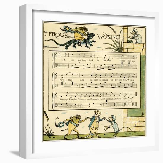 The frog's wooing-Walter Crane-Framed Giclee Print