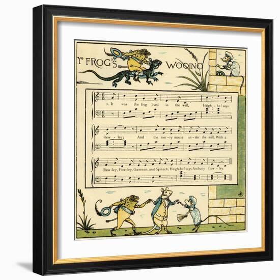 The frog's wooing-Walter Crane-Framed Giclee Print