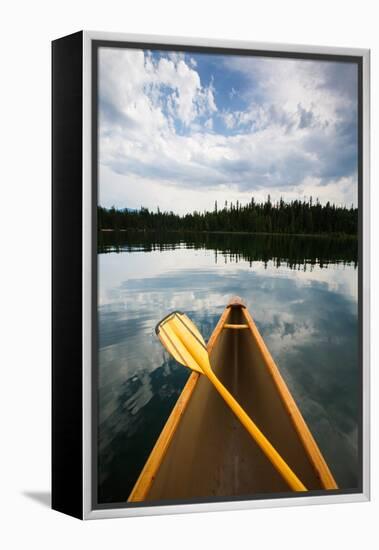 The Front Of A Canoe And Paddle At Upper Priest Lake In North Idaho-Ben Herndon-Framed Premier Image Canvas