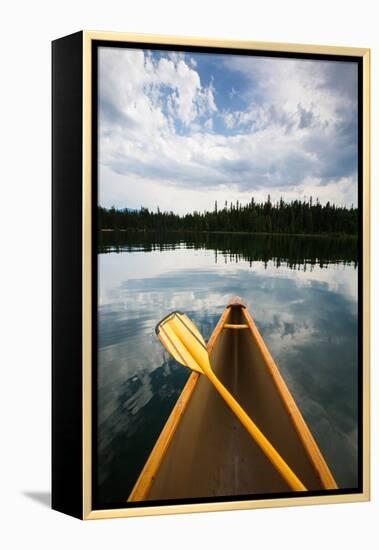 The Front Of A Canoe And Paddle At Upper Priest Lake In North Idaho-Ben Herndon-Framed Premier Image Canvas