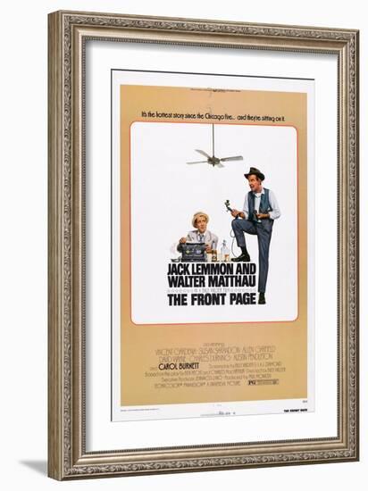 The Front Page, from Left: Jack Lemmon, Walter Matthau, 1974-null-Framed Art Print