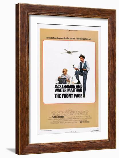 The Front Page, from Left: Jack Lemmon, Walter Matthau, 1974-null-Framed Art Print