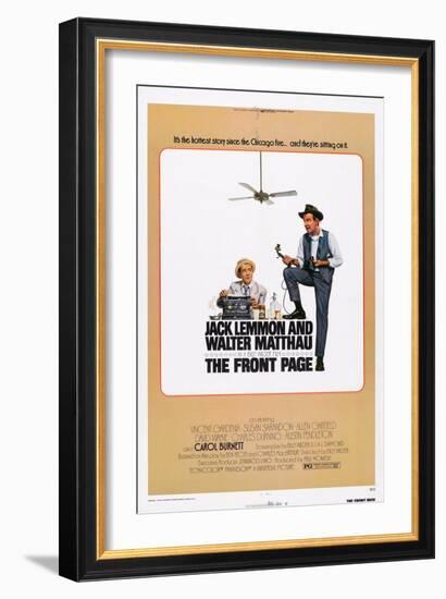 The Front Page, from Left: Jack Lemmon, Walter Matthau, 1974-null-Framed Art Print