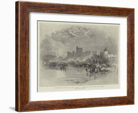 The Frost, Skating on the Thames at Windsor, View from the Brocas-Keeley Halswelle-Framed Giclee Print