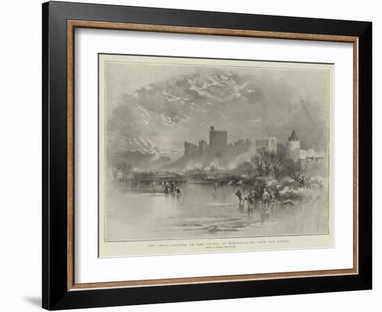 The Frost, Skating on the Thames at Windsor, View from the Brocas-Keeley Halswelle-Framed Giclee Print