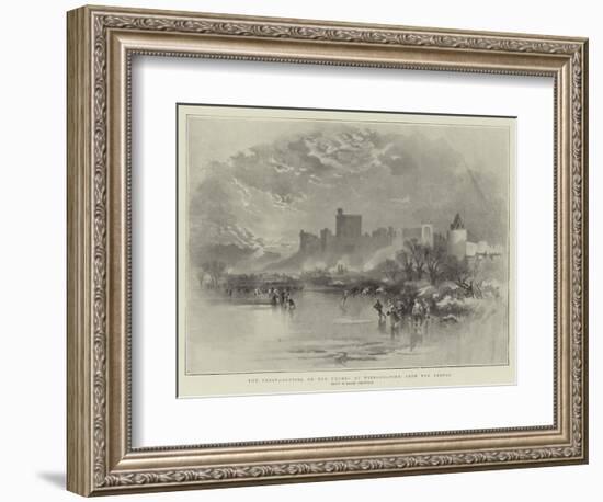 The Frost, Skating on the Thames at Windsor, View from the Brocas-Keeley Halswelle-Framed Giclee Print