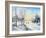 The Frozen Lake In Winter Village-balaikin2009-Framed Art Print