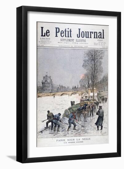 The Frozen Seine, Winter, Paris, 1895-Henri Meyer-Framed Giclee Print