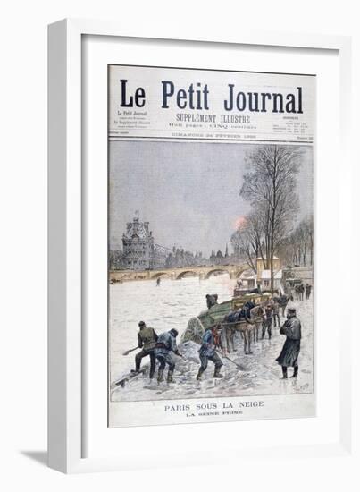 The Frozen Seine, Winter, Paris, 1895-Henri Meyer-Framed Giclee Print