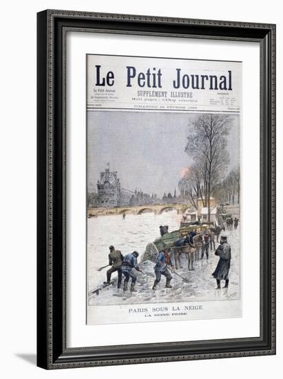 The Frozen Seine, Winter, Paris, 1895-Henri Meyer-Framed Giclee Print