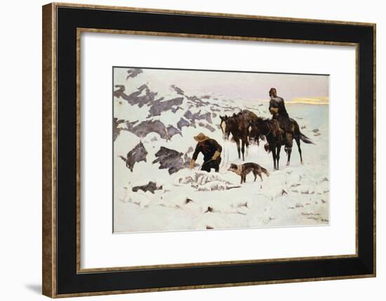 The Frozen Sheepherder-Frederic Sackrider Remington-Framed Giclee Print