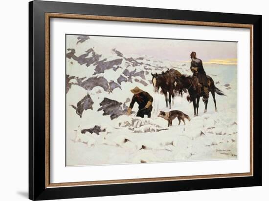 The Frozen Sheepherder-Frederic Sackrider Remington-Framed Giclee Print