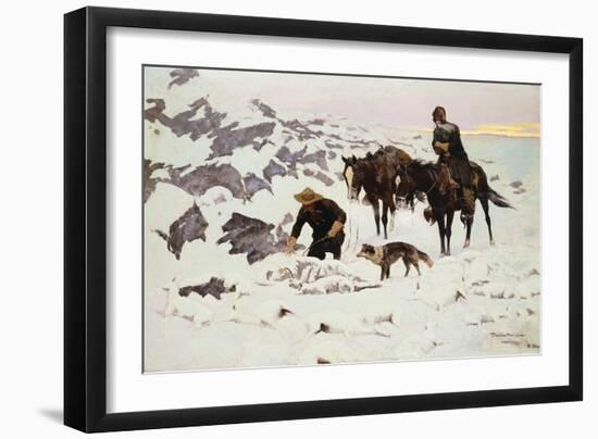 The Frozen Sheepherder-Frederic Sackrider Remington-Framed Giclee Print