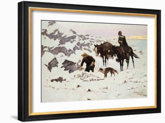 The Frozen Sheepherder-Frederic Sackrider Remington-Framed Giclee Print