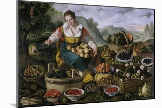 The Fruit Dealer-Vincenzo Campi-Mounted Giclee Print