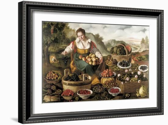 The Fruit Seller-Vincenzo Campi-Framed Art Print