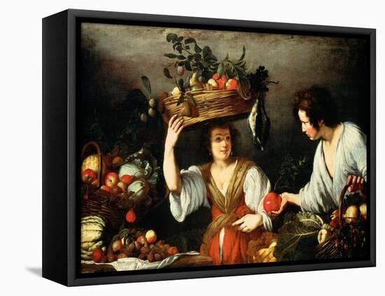 The Fruit Seller-Bernardo Strozzi-Framed Premier Image Canvas