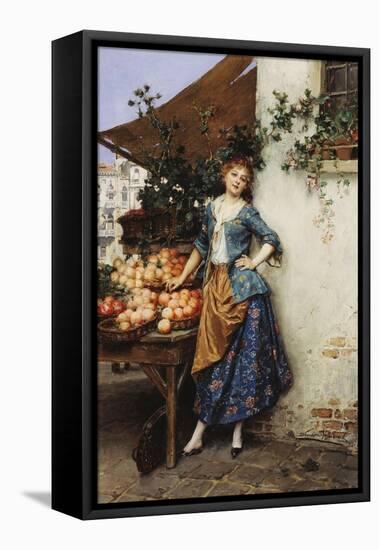 The Fruit Seller-Daniel Hernandez-Framed Premier Image Canvas