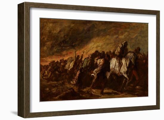 The Fugitives, C.1868-Honore Daumier-Framed Giclee Print