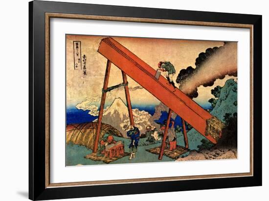 The Fuji from the Mountains of Totomi, 1830-1833-Katsushika Hokusai-Framed Giclee Print