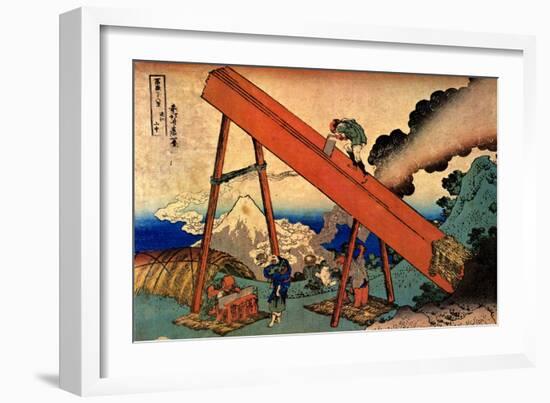 The Fuji from the Mountains of Totomi, 1830-1833-Katsushika Hokusai-Framed Giclee Print