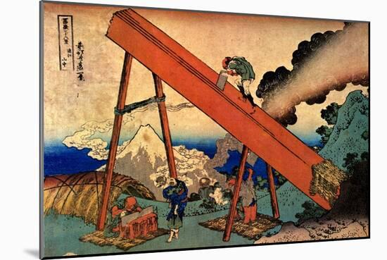 The Fuji from the Mountains of Totomi, 1830-1833-Katsushika Hokusai-Mounted Giclee Print