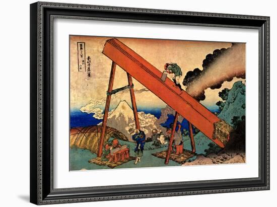 The Fuji from the Mountains of Totomi, 1830-1833-Katsushika Hokusai-Framed Giclee Print