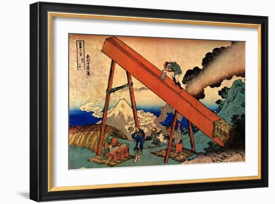 The Fuji from the Mountains of Totomi, 1830-1833-Katsushika Hokusai-Framed Giclee Print