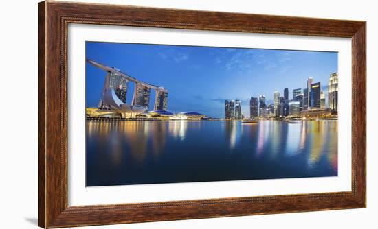 The Fullerton Hotel and Singapore Skyline, Downtown Core-Cahir Davitt-Framed Photographic Print