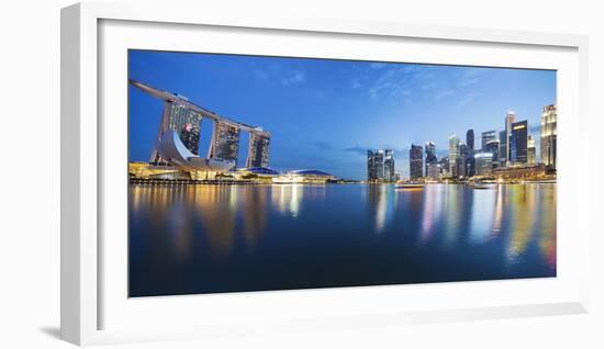 The Fullerton Hotel and Singapore Skyline, Downtown Core-Cahir Davitt-Framed Photographic Print