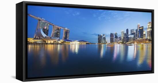 The Fullerton Hotel and Singapore Skyline, Downtown Core-Cahir Davitt-Framed Premier Image Canvas