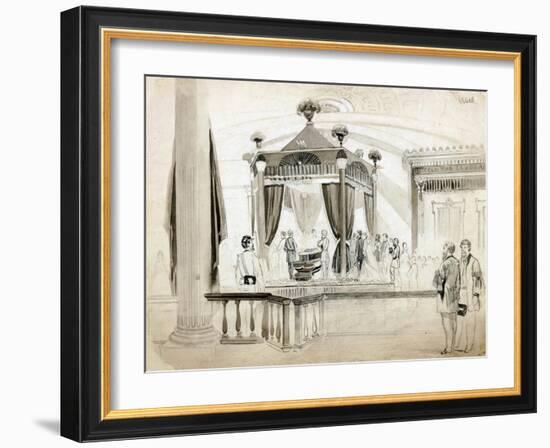 The Funeral Catafalque at Springfield-null-Framed Giclee Print