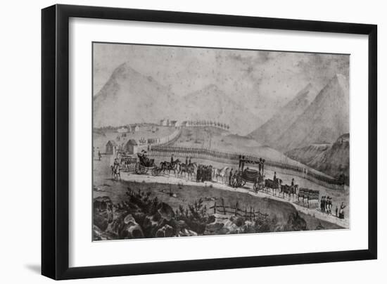 The Funeral Cortege of Napoleon Bonaparte at Saint Helena, 9th May 1821-Jean Joseph Benjamin Constant-Framed Giclee Print