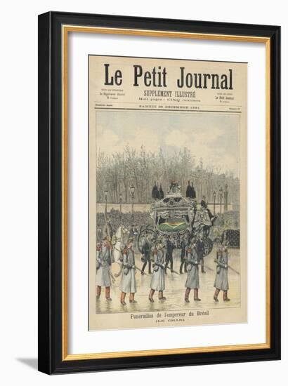 The Funeral Cortege of the Dethroned Pedro II of Brazil in Paris France-Henri Meyer-Framed Art Print