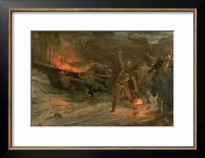 The Funeral Of A Viking 1893 Giclee Print By Frank Bernard