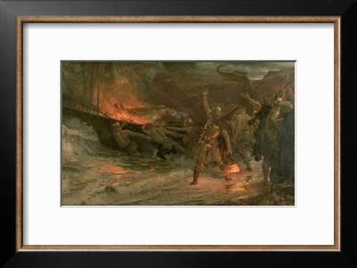 The Funeral Of A Viking 1893 Giclee Print By Frank Bernard