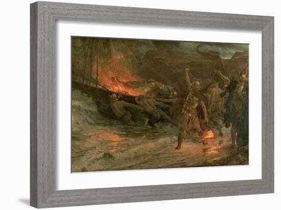 The Funeral of a Viking, 1893-Frank Bernard Dicksee-Framed Giclee Print