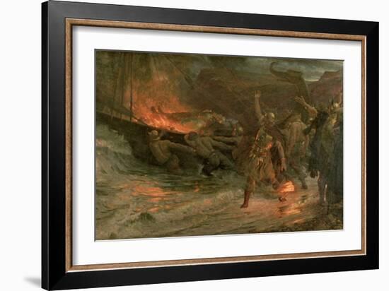 The Funeral of a Viking, 1893-Frank Bernard Dicksee-Framed Giclee Print