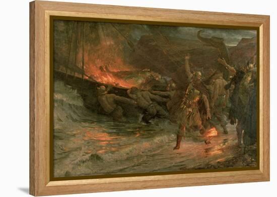 The Funeral of a Viking, 1893-Frank Bernard Dicksee-Framed Premier Image Canvas