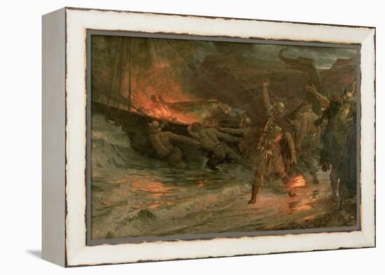 The Funeral of a Viking, 1893-Frank Bernard Dicksee-Framed Premier Image Canvas