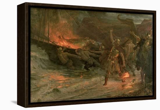 The Funeral of a Viking, 1893-Frank Bernard Dicksee-Framed Premier Image Canvas