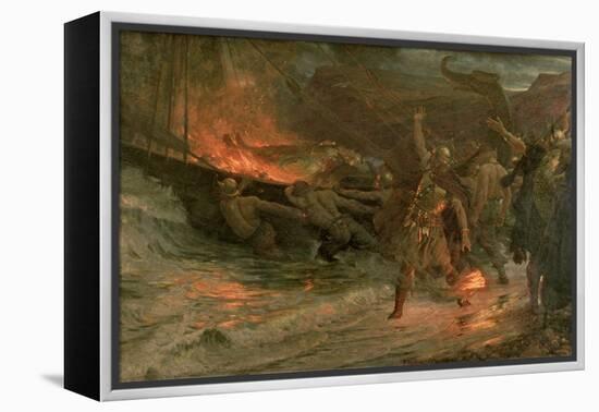 The Funeral of a Viking, 1893-Frank Bernard Dicksee-Framed Premier Image Canvas