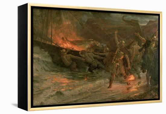 The Funeral of a Viking, 1893-Frank Bernard Dicksee-Framed Premier Image Canvas